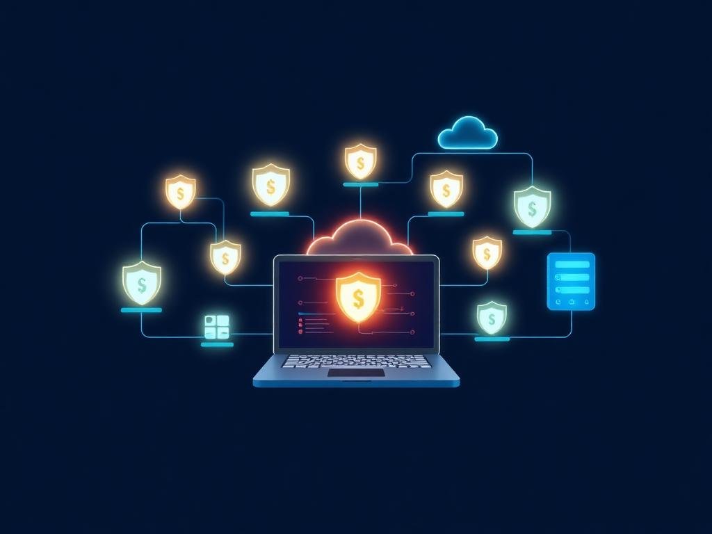 Cloud accounting software connecting multiple devices securely